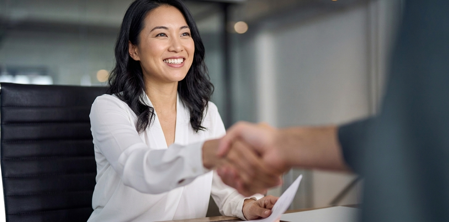 Employer and candidate meeting